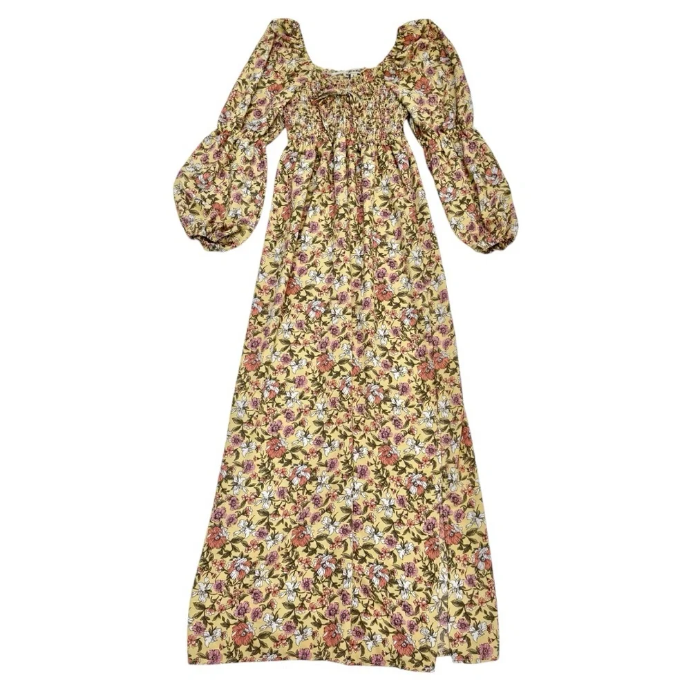 Inspired Hearts Boho feminine Long Sleeve Maxi Dress L - Picture 1 of 14